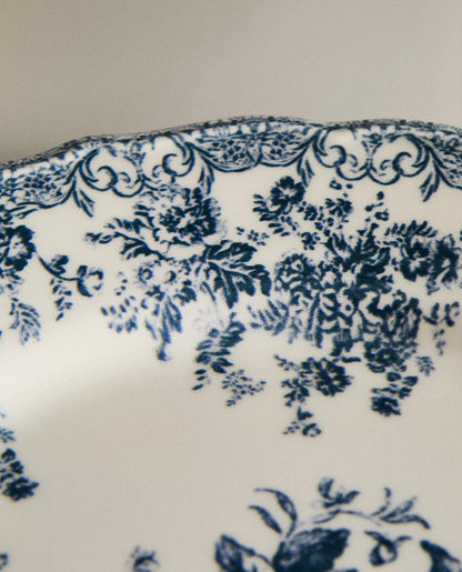 FLORAL EARTHENWARE DINNER PLATE