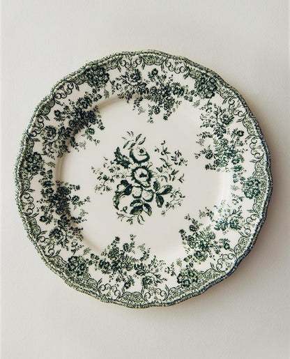 FLORAL EARTHENWARE DINNER PLATE