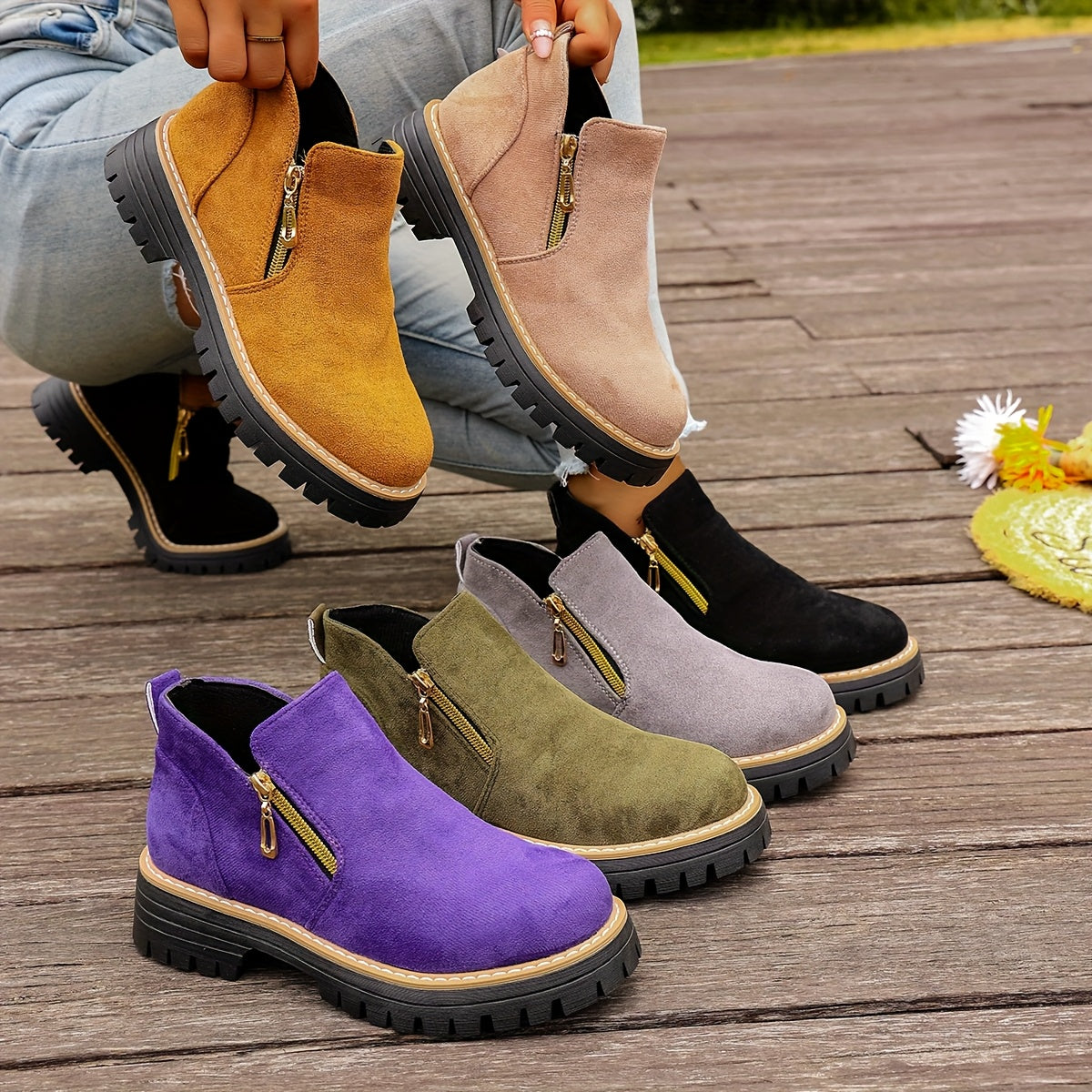 🔥Last Day Promotion 50% OFF - Women's Chunky Platform Ankle Boots