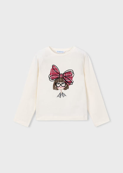 Girls' Cotton Floral Printed T-Shirt