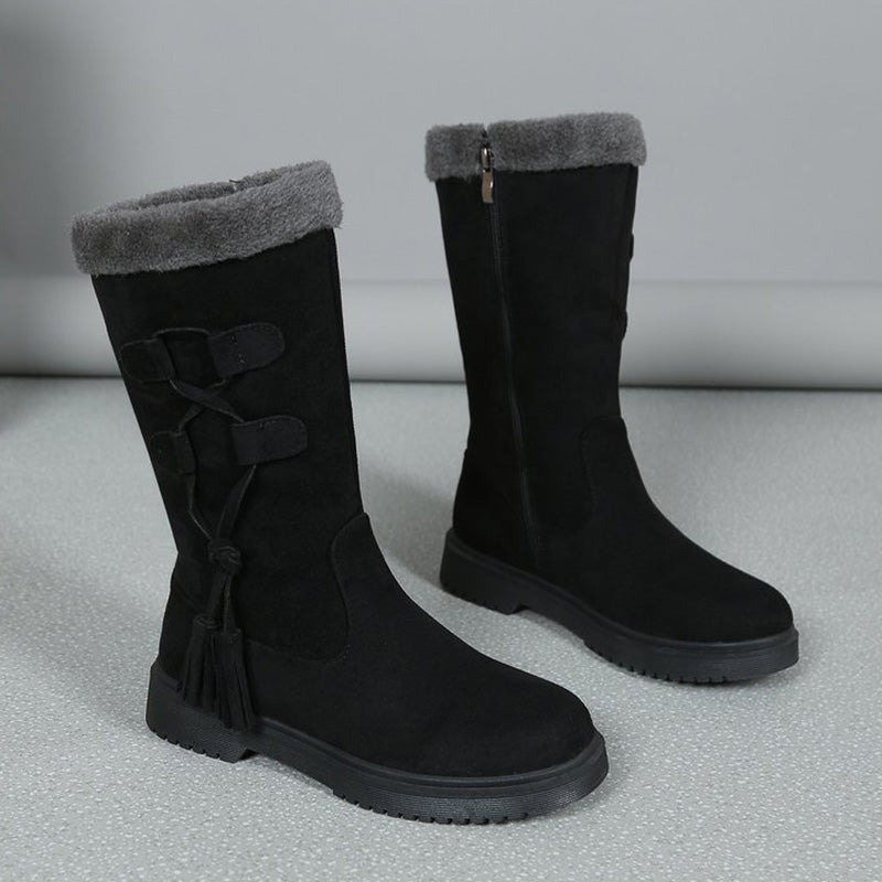 Women's Warm Mid-Calf Boots with Side Zipper 🔥Direct 50% Off, King of Cost Performance!This Deal is Epic!
